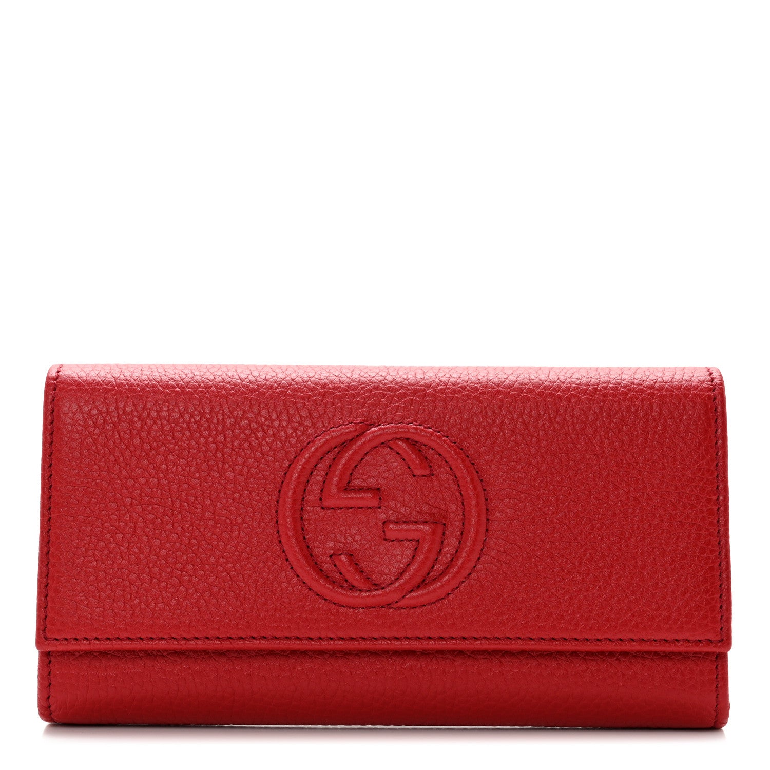 Gucci Cellarius Calfskin Soho Continental Wallet Vibrant Red 1 of 9
