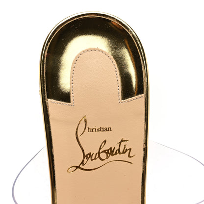 Christian Louboutin PVC Vasa Opticat 55 Slide Sandals 38.5 Gold 7 of 7