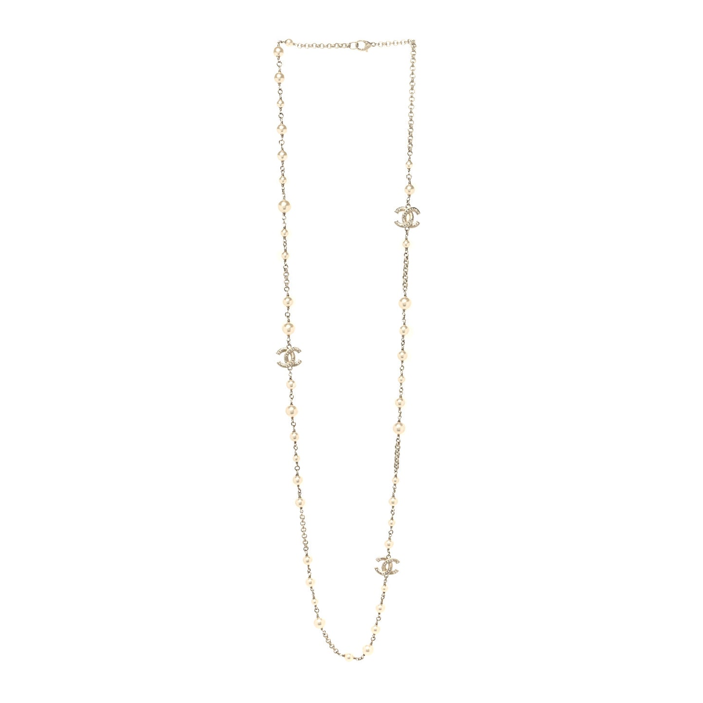 Pearl CC Necklace Light Gold