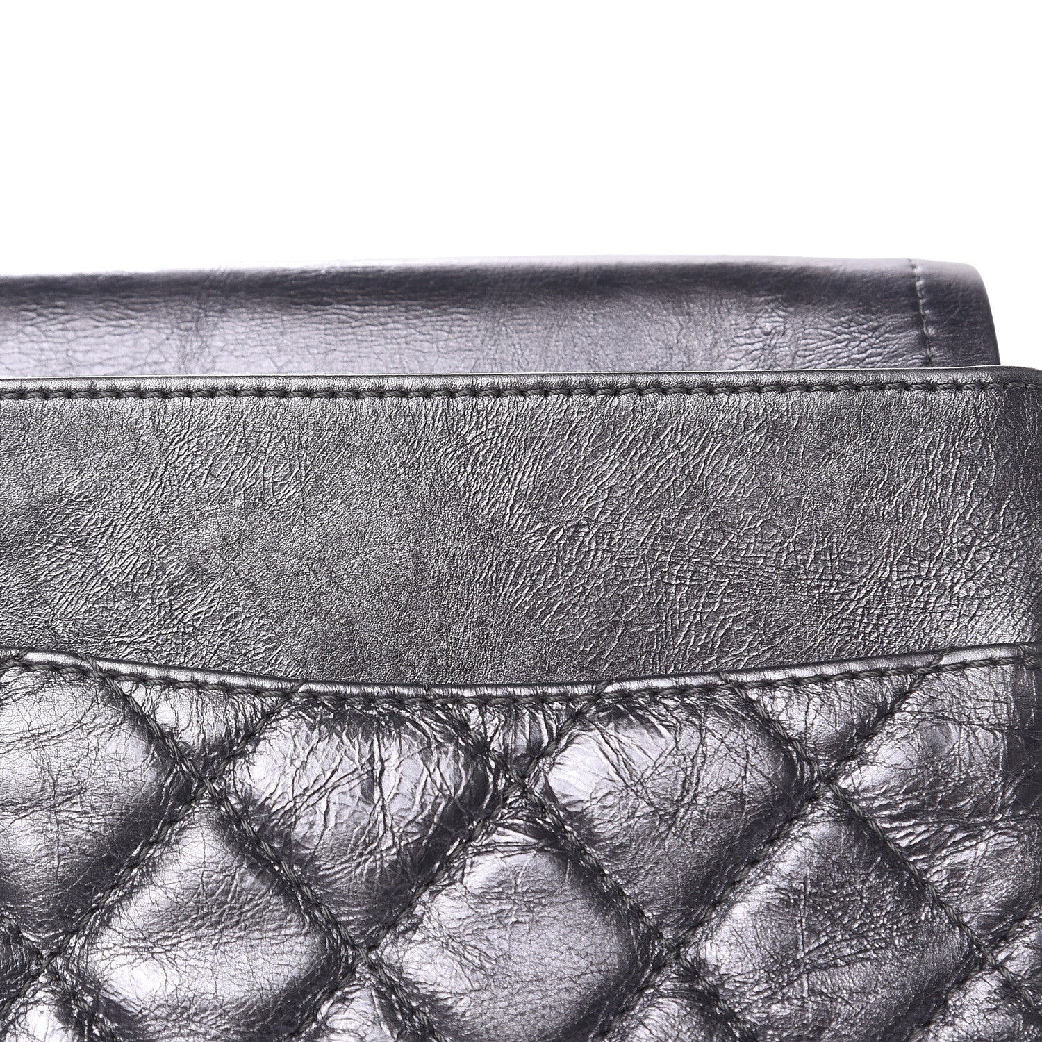 Chanel Metallic Aged Calfskin Quilted 2.55 Reissue 227 Flap Dark Silver 10 of 20