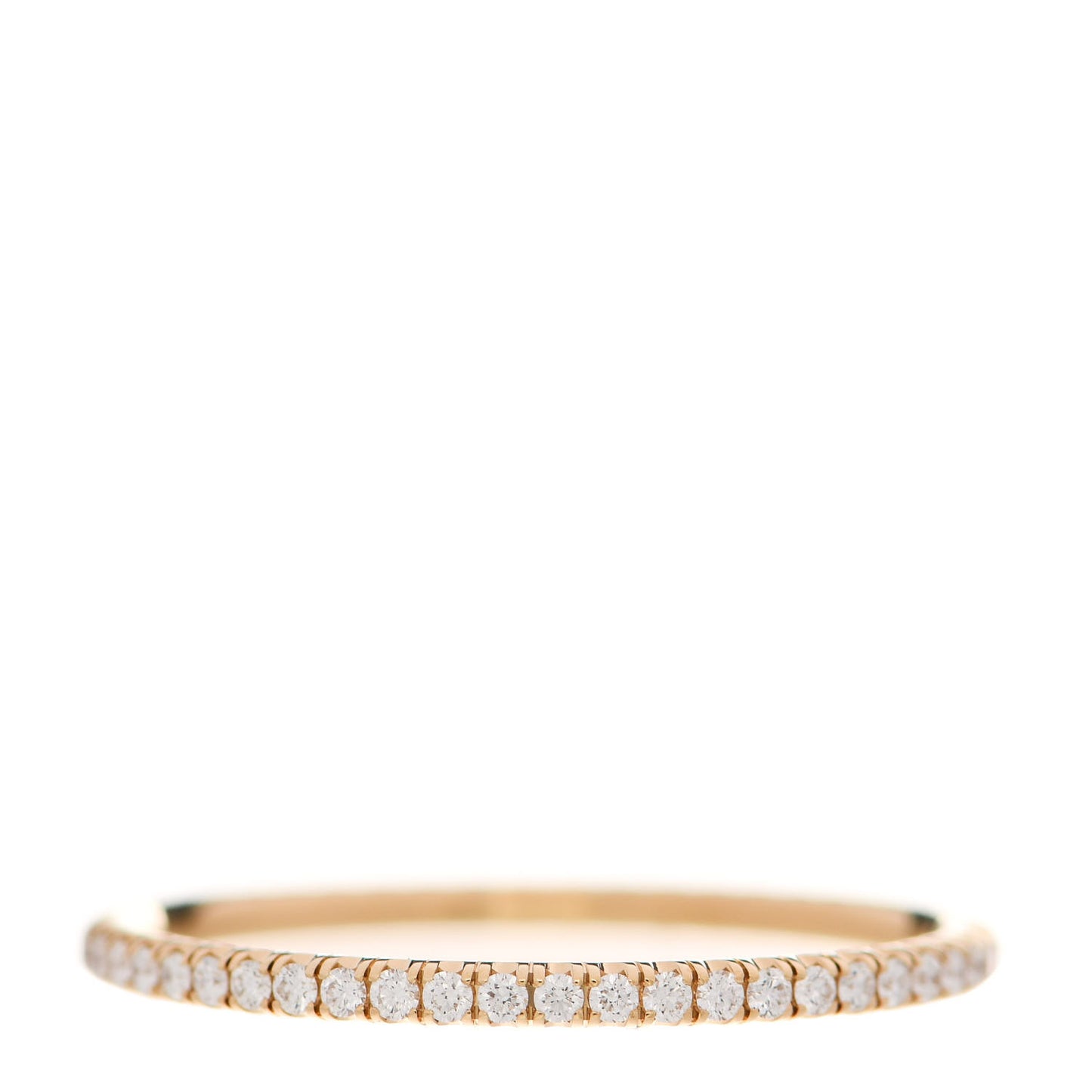 18K Yellow Gold Diamond 1.5mm Etincelle de Cartier Wedding Band Ring 57 8