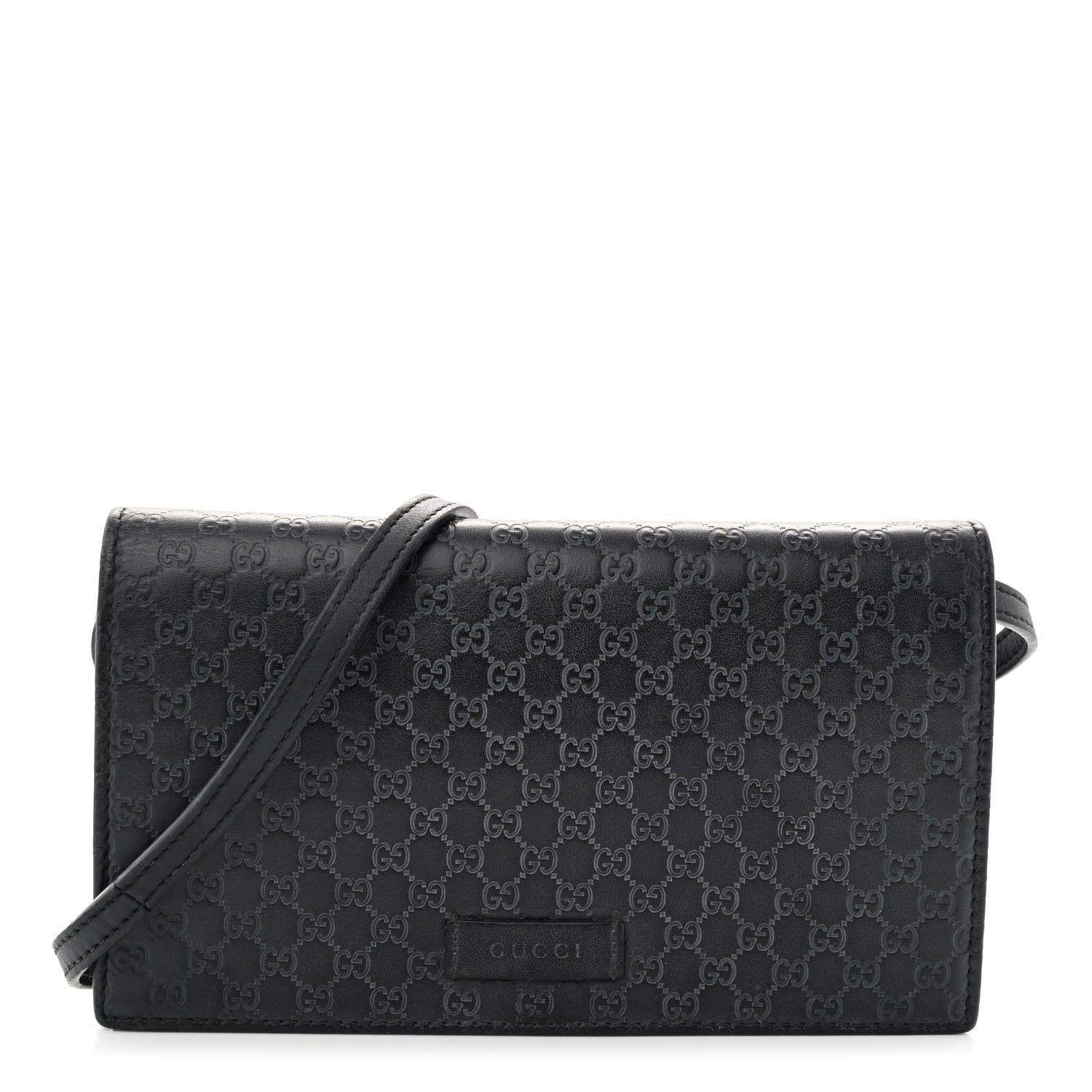 Gucci Microguccissima Crossbody Wallet Black 1 of 11