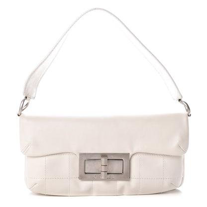 Chanel Calfskin Square Stitched Mademoiselle Shoulder Bag White 1 of 17