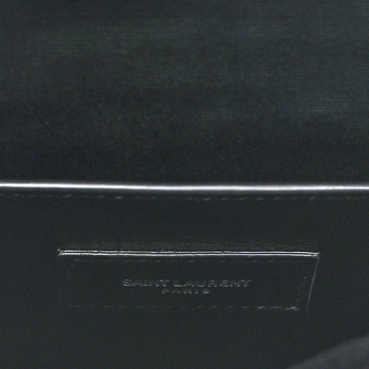 Calfskin Crocodile Embossed West Hollywood Monogram Fold Over Clutch Black