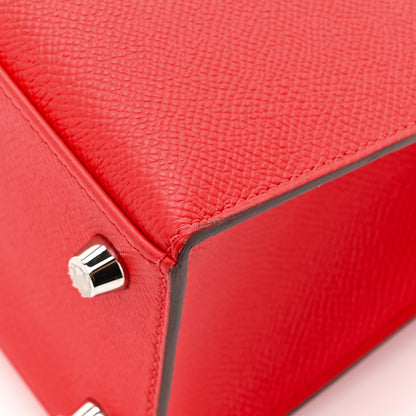 Hermes Epsom Kelly Sellier 25 Rouge De Coeur 14 of 17