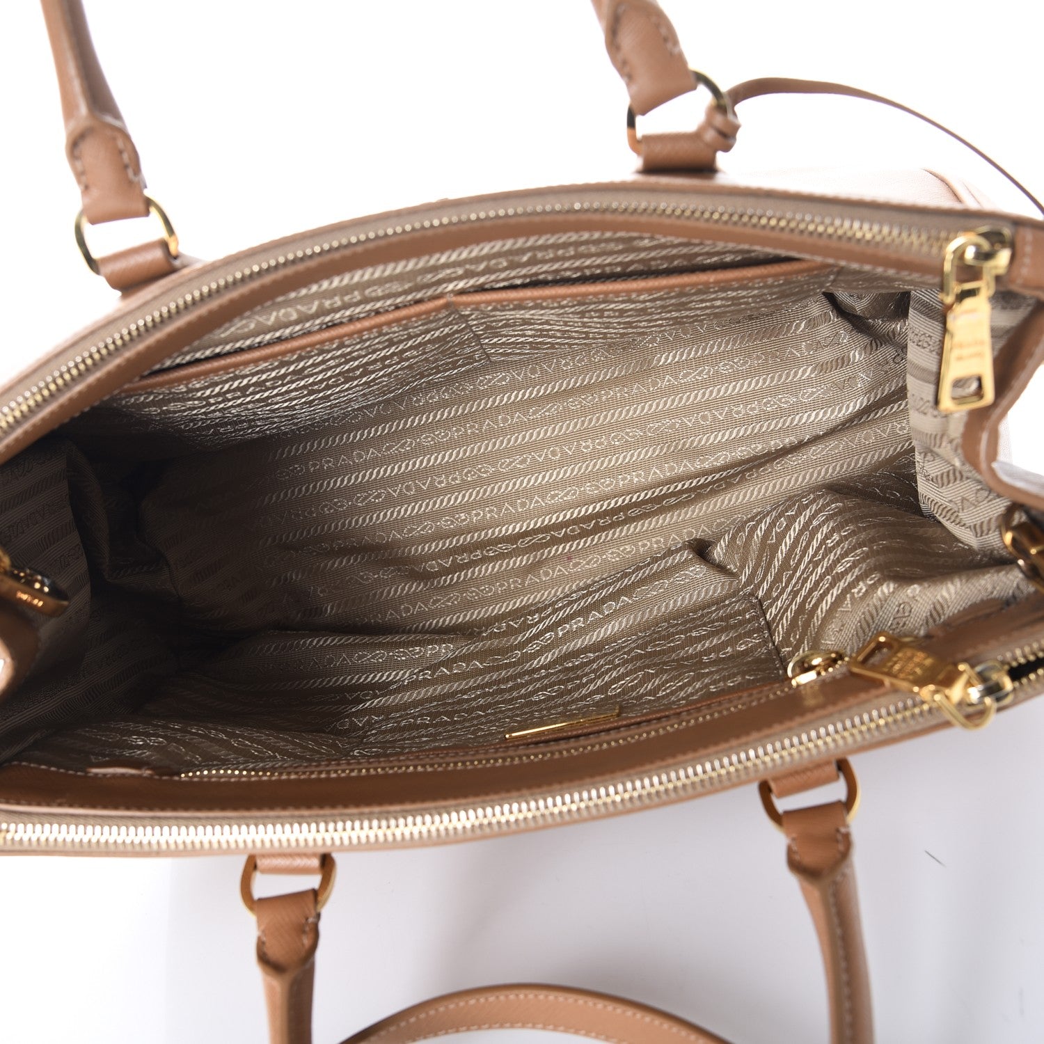 Prada Saffiano Medium Galleria Double Zip Tote Caramel 5 of 22