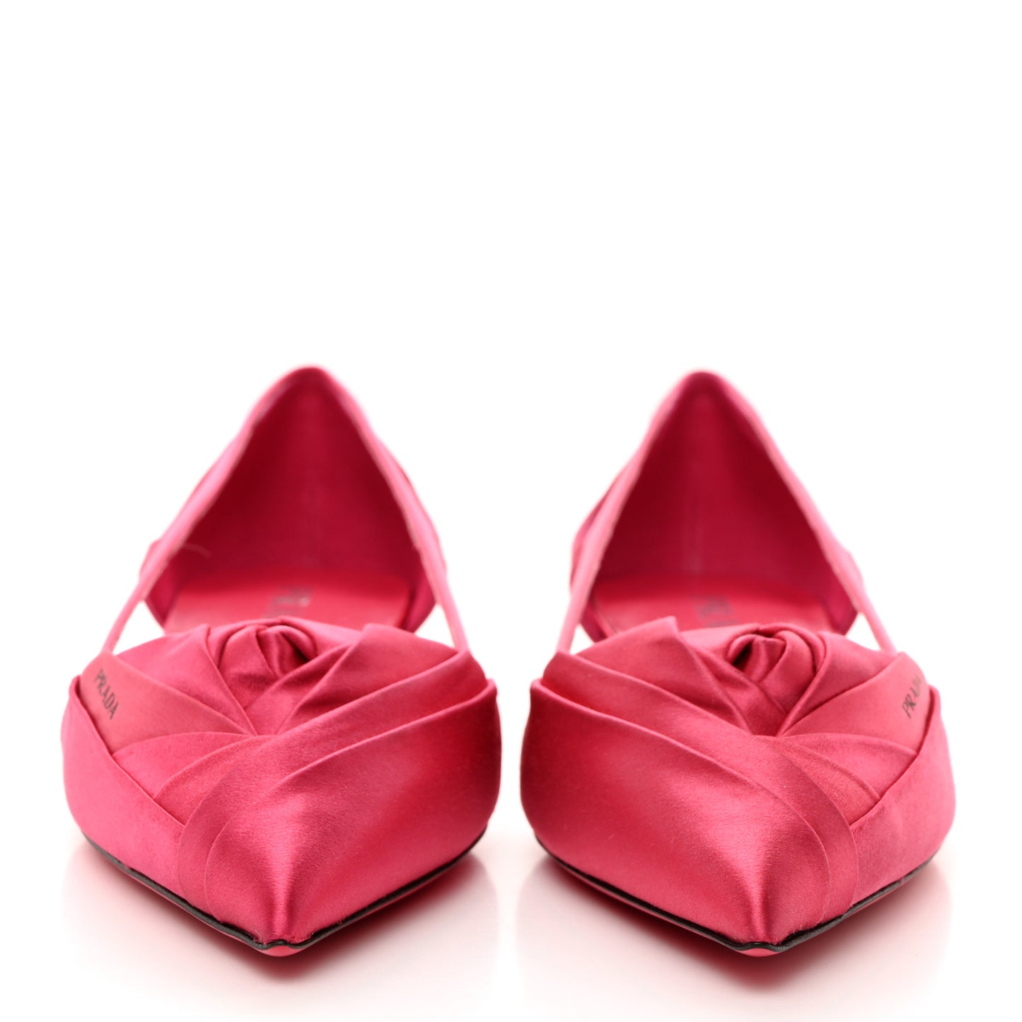 Satin Cut-Out Flower Ballerina Flats 39.5 Peonia