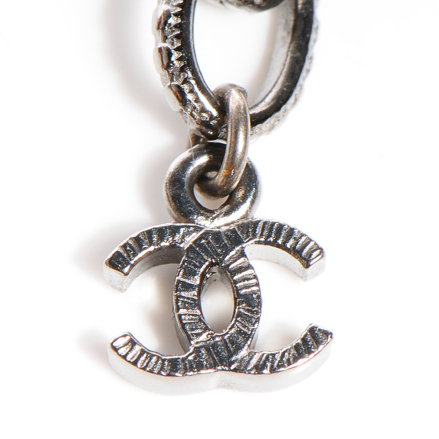 Chanel Glass Bead CC Map Short Necklace Ruthenium Black 5 of 6