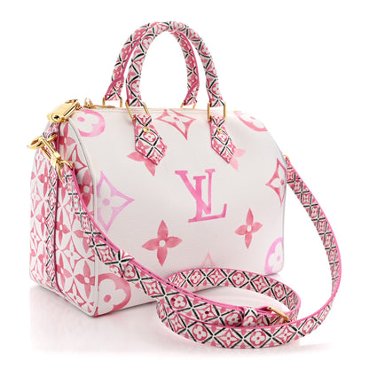 Louis Vuitton Monogram Giant By The Pool 2.0 Speedy Bandouliere 25 Rose 3 of 9