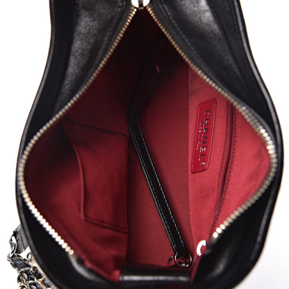 Chanel Aged Calfskin Quilted Small Gabrielle Hobo Black 8 of 10