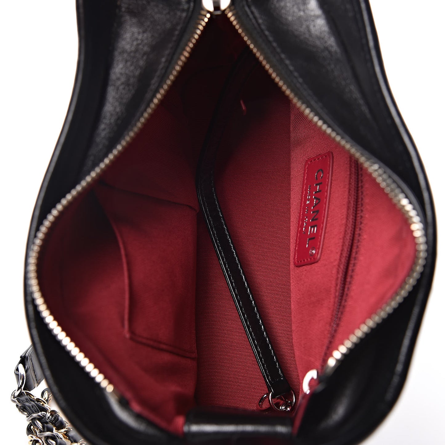 Aged Calfskin Quilted Small Gabrielle Hobo Black