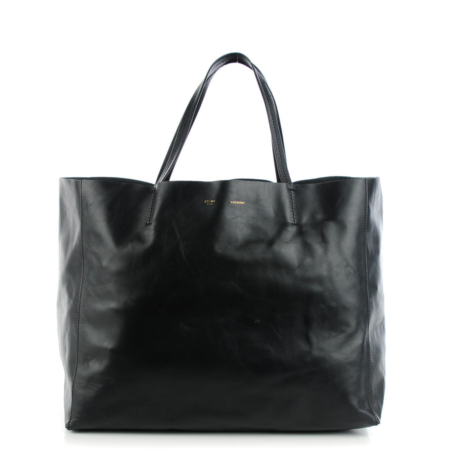 Celine Lambskin Horizontal Cabas Black 1 of 10