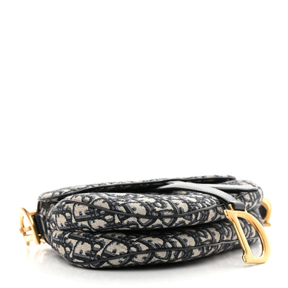 Christian Dior Oblique Saddle Bag Blue 4 of 11