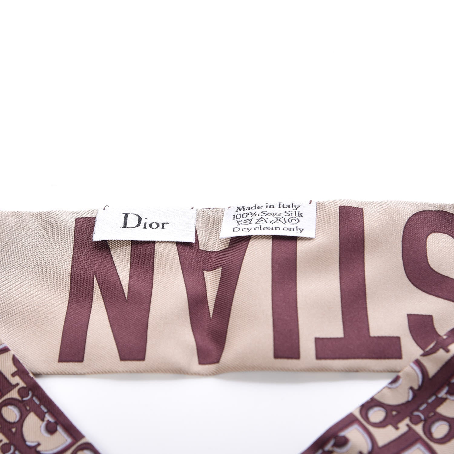 Christian Dior Silk Oblique Mitzah Scarf Bordeaux 4 of 4