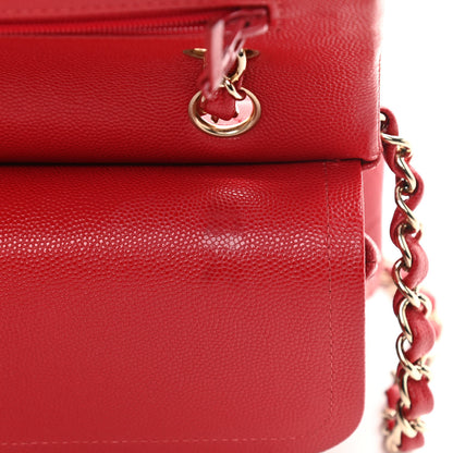 Chanel Caviar Quilted Medium Double Flap Red 12 of 16