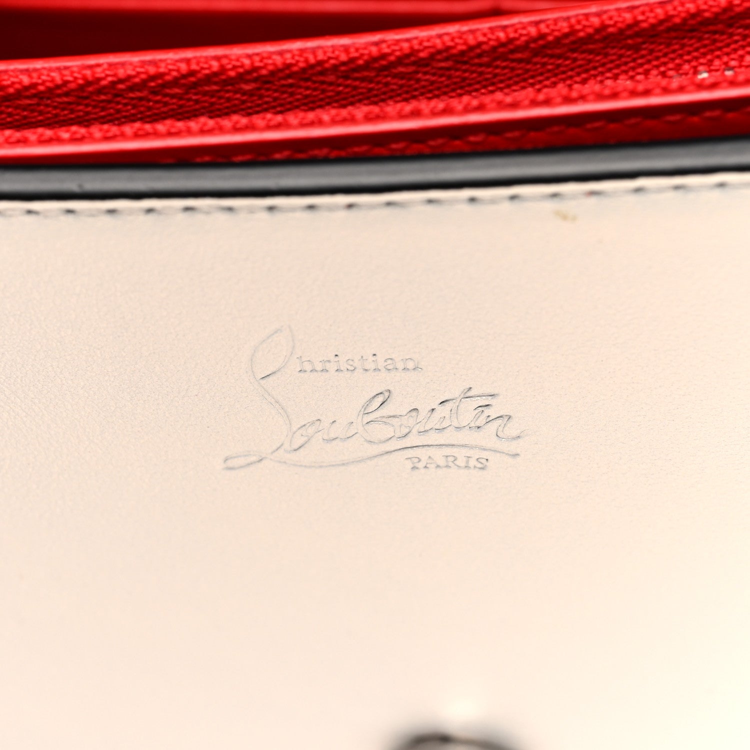 Christian Louboutin Metallic Calfskin Spikes Paloma Clutch Snow Silver 6 of 9