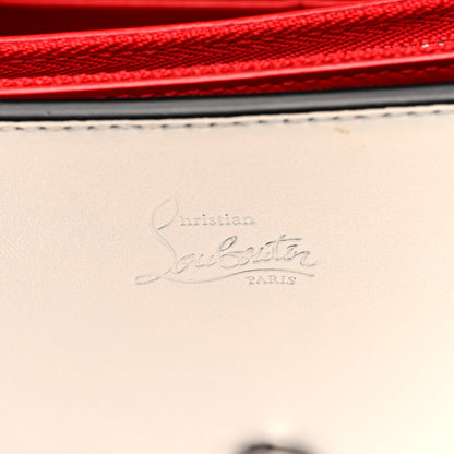 Christian Louboutin Metallic Calfskin Spikes Paloma Clutch Snow Silver 6 of 9