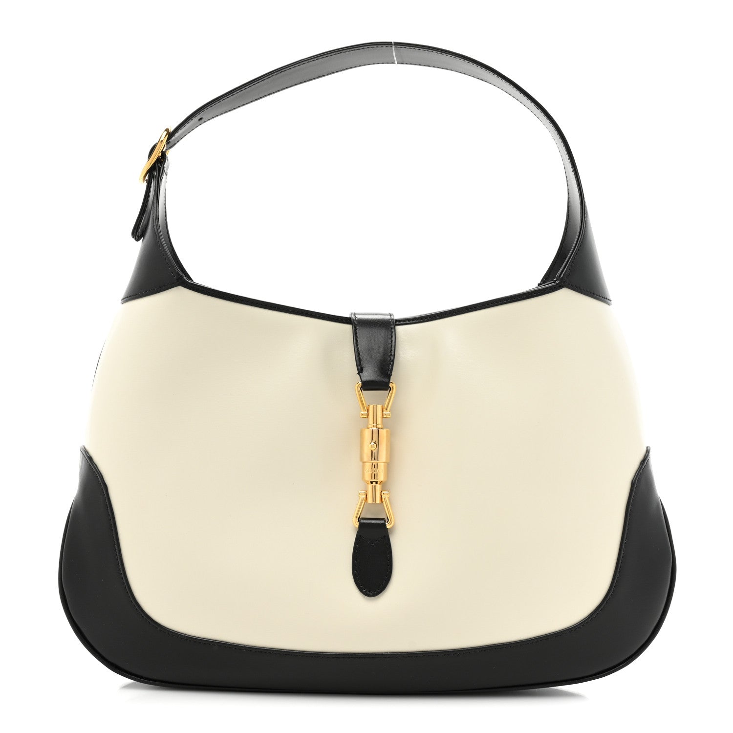 Gucci Boarded Dyana Lux Calfskin Bi-Color Medium Jackie 1961 Hobo Mystic White Black 1 of 9