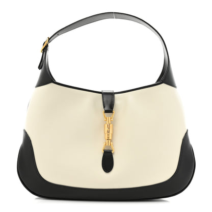 Gucci Boarded Dyana Lux Calfskin Bi-Color Medium Jackie 1961 Hobo Mystic White Black 1 of 9