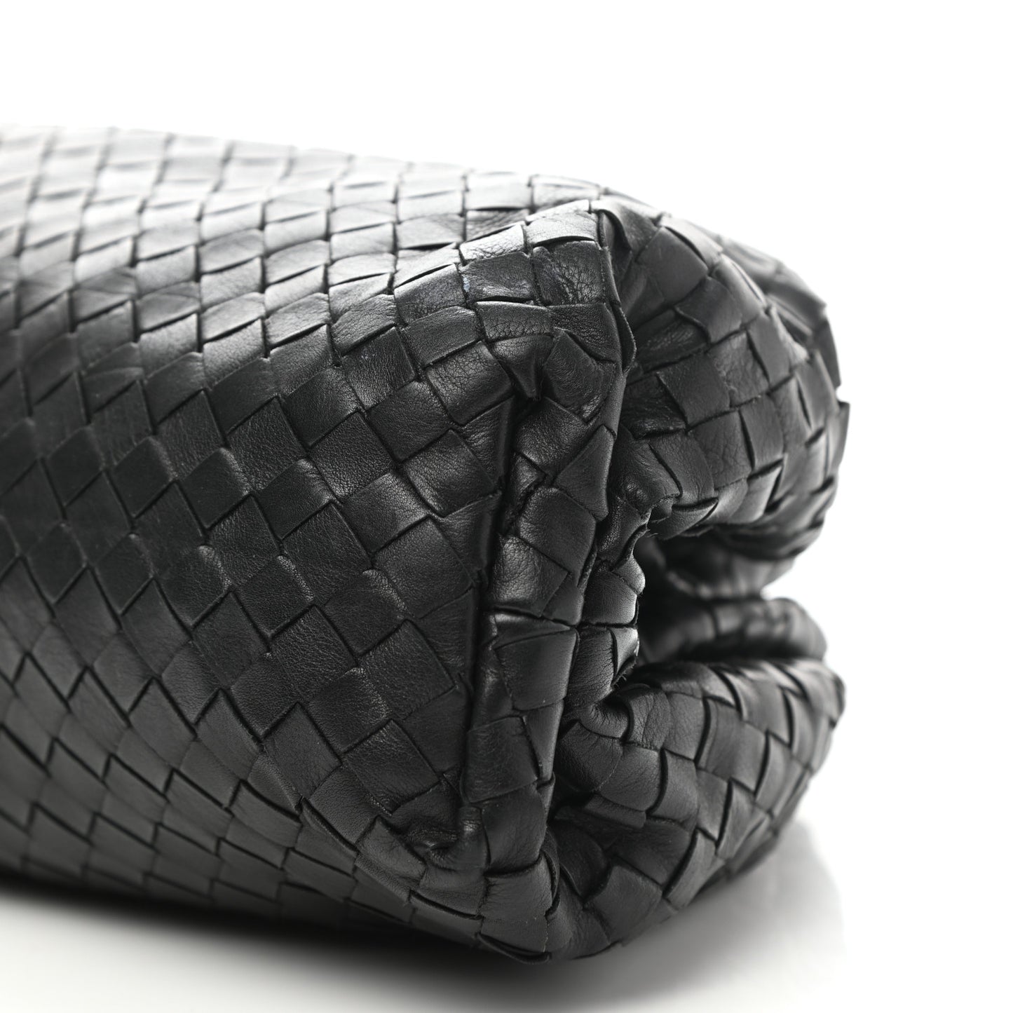Nappa Maxi Intreccio The Pouch Oversized Clutch Black