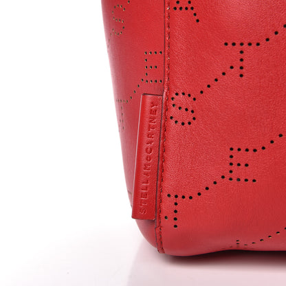 Stella McCartney Eco Alter Nappa Perforated Logo Tote Red 8 of 14