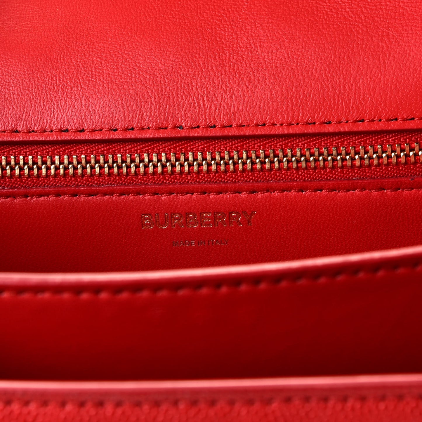 Grainy Calfskin Monogram Embossed Small TB Chain Bag Bright Red