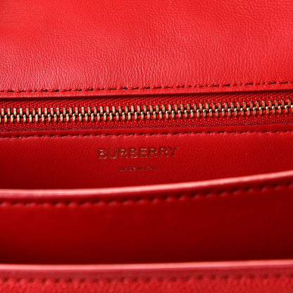 Burberry Grainy Calfskin Monogram Embossed Small TB Chain Bag Bright Red 8 of 10