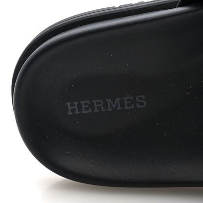 Hermes Calfskin Womens Chypre Sandals 38 Black 8 of 9
