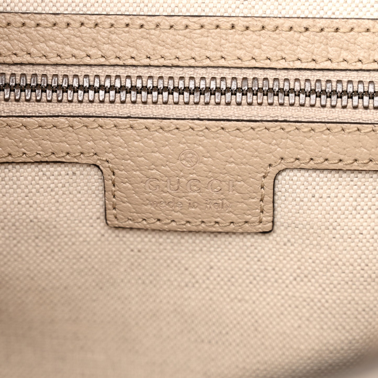 GG Supreme Monogram Azalea Calfskin Retro Interlocking G Buckle Backpack Beige Mystic White