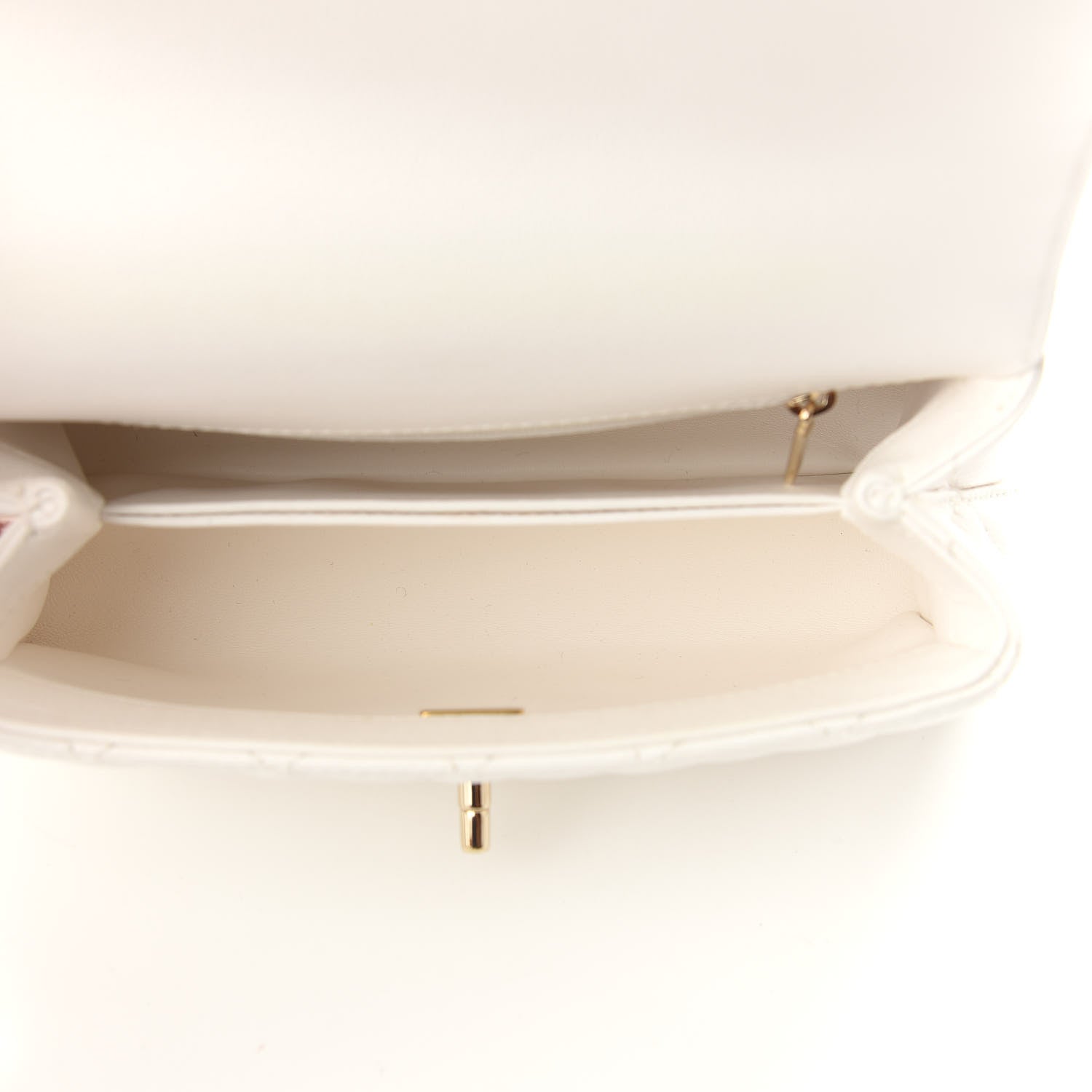 Chanel Caviar Quilted Mini Coco Handle Flap White 5 of 9