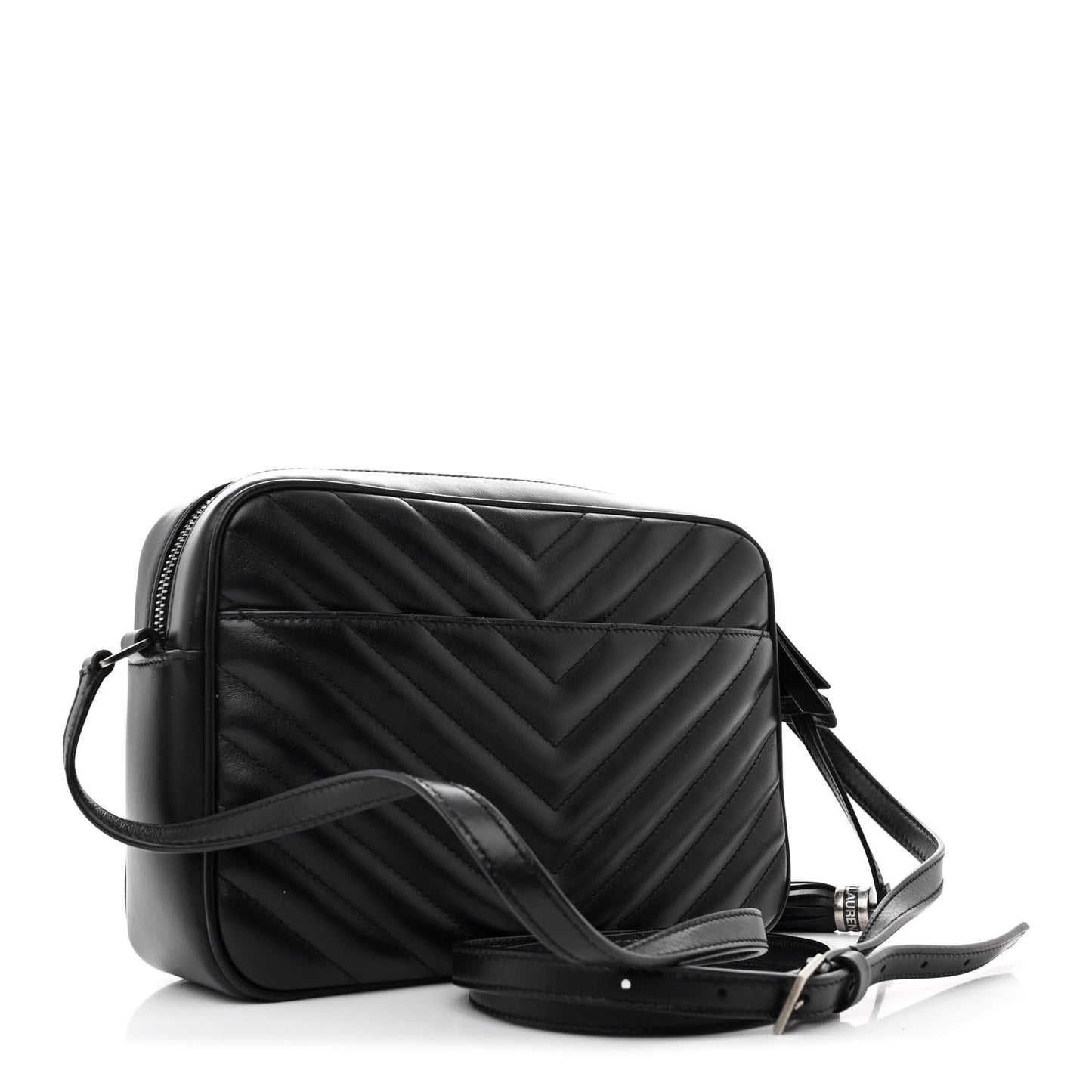Calfskin Matelasse Monogram Lou Camera Bag Black