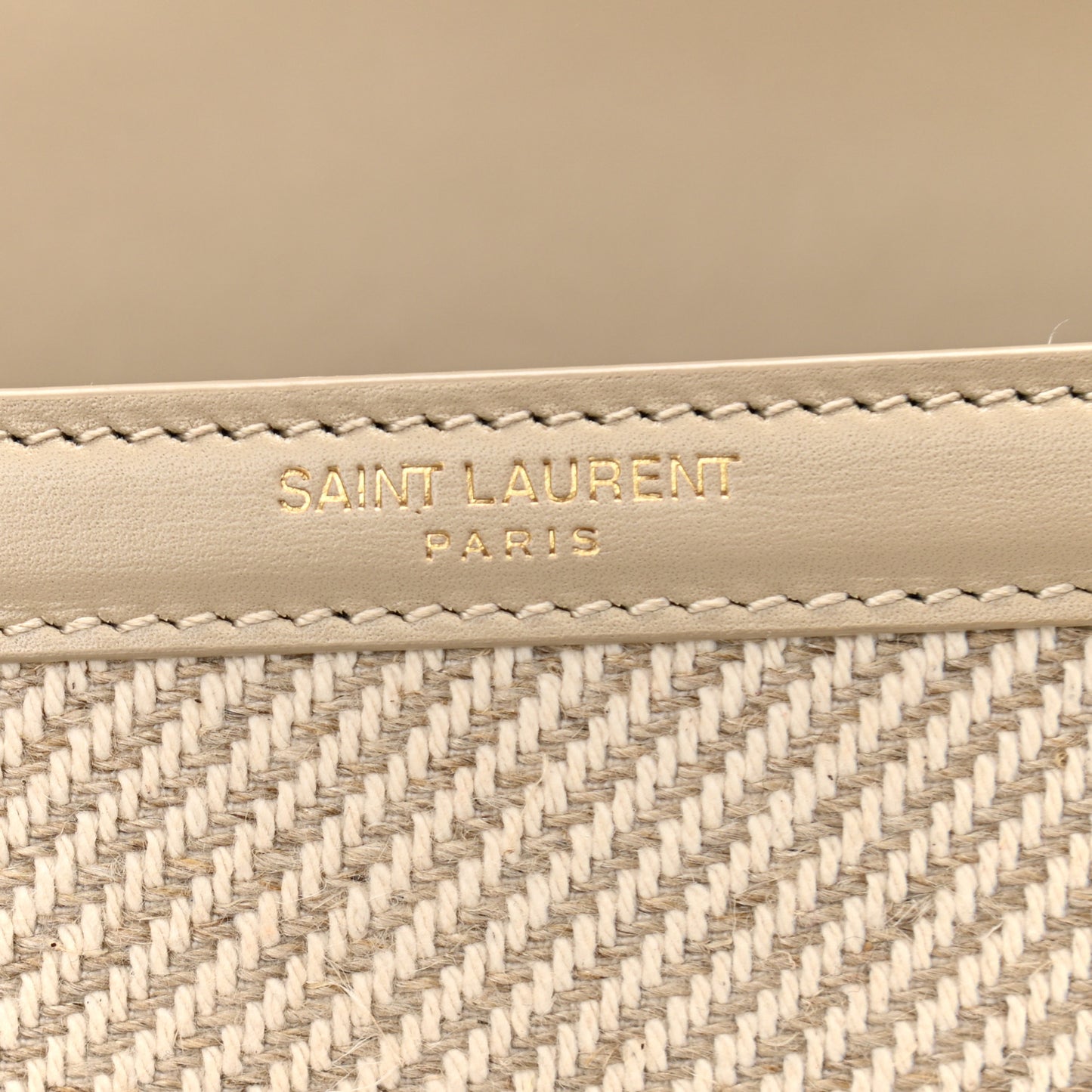 Canvas Calfskin Mini Classic Monogram Cassandra Top Handle Tan Natural