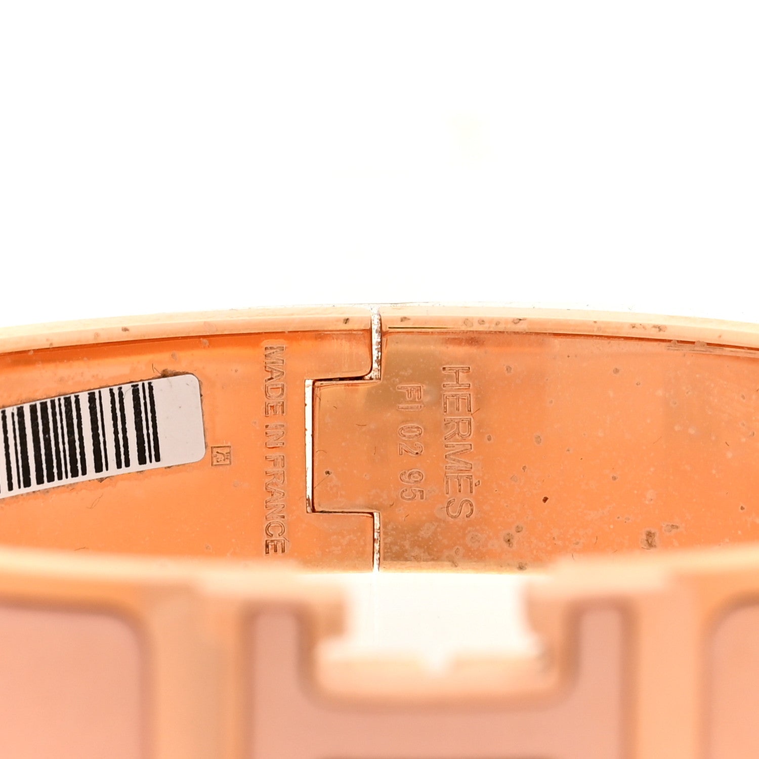 Hermes Enamel Glitter Narrow Clic Clac H Bracelet PM Rose Cassata 4 of 5