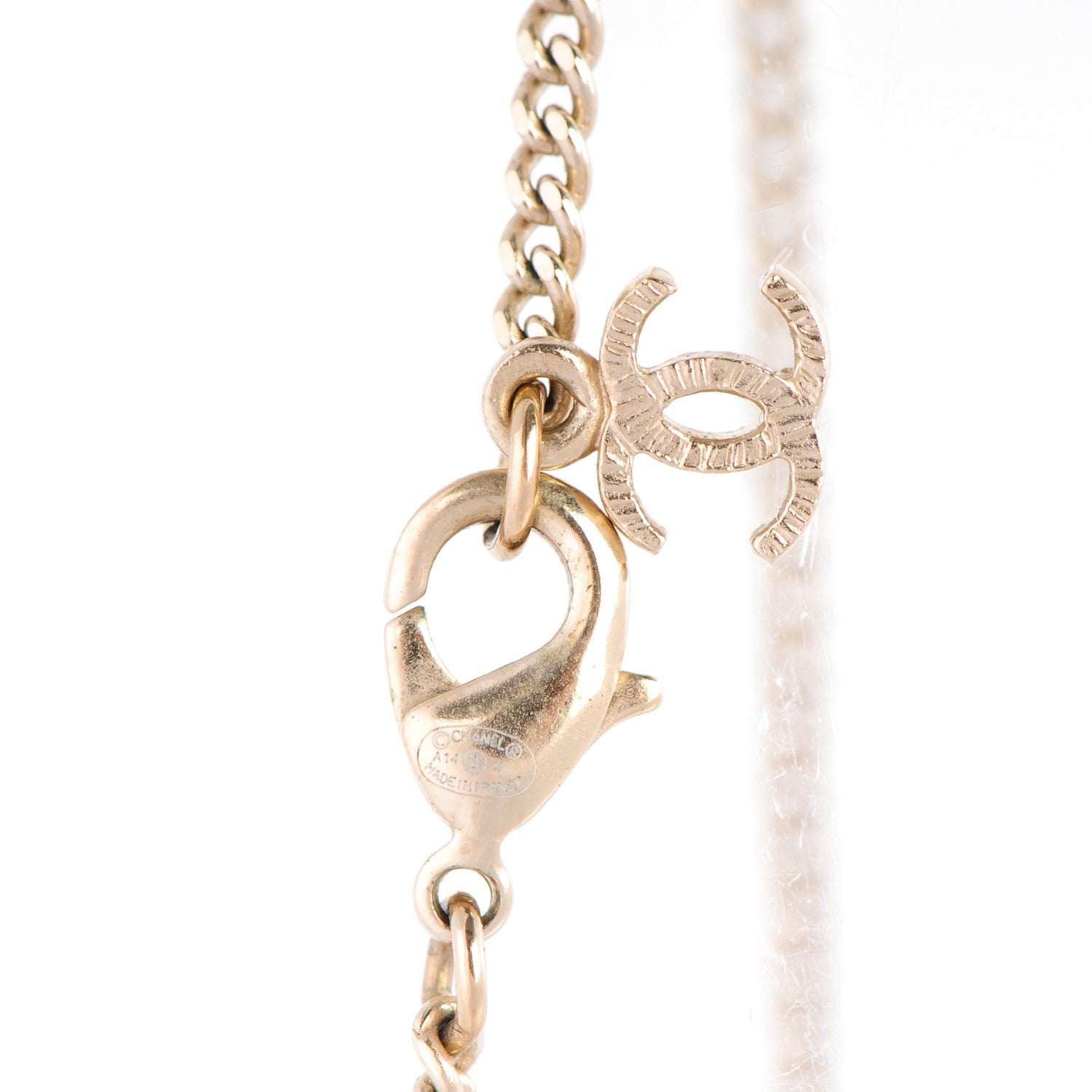 Chanel Pearl CC Pendant Long Necklace Light Gold 4 of 4