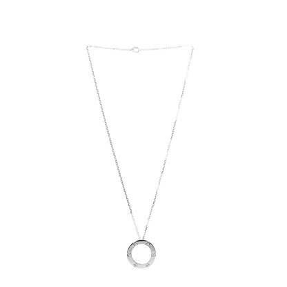 Cartier 18K White Gold LOVE Pendant Necklace 3 of 5