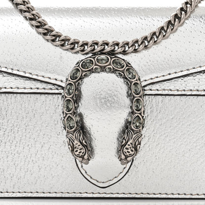 Gucci Metallic Calfskin Super Mini Dionysus Shoulder Bag Silver 7 of 10