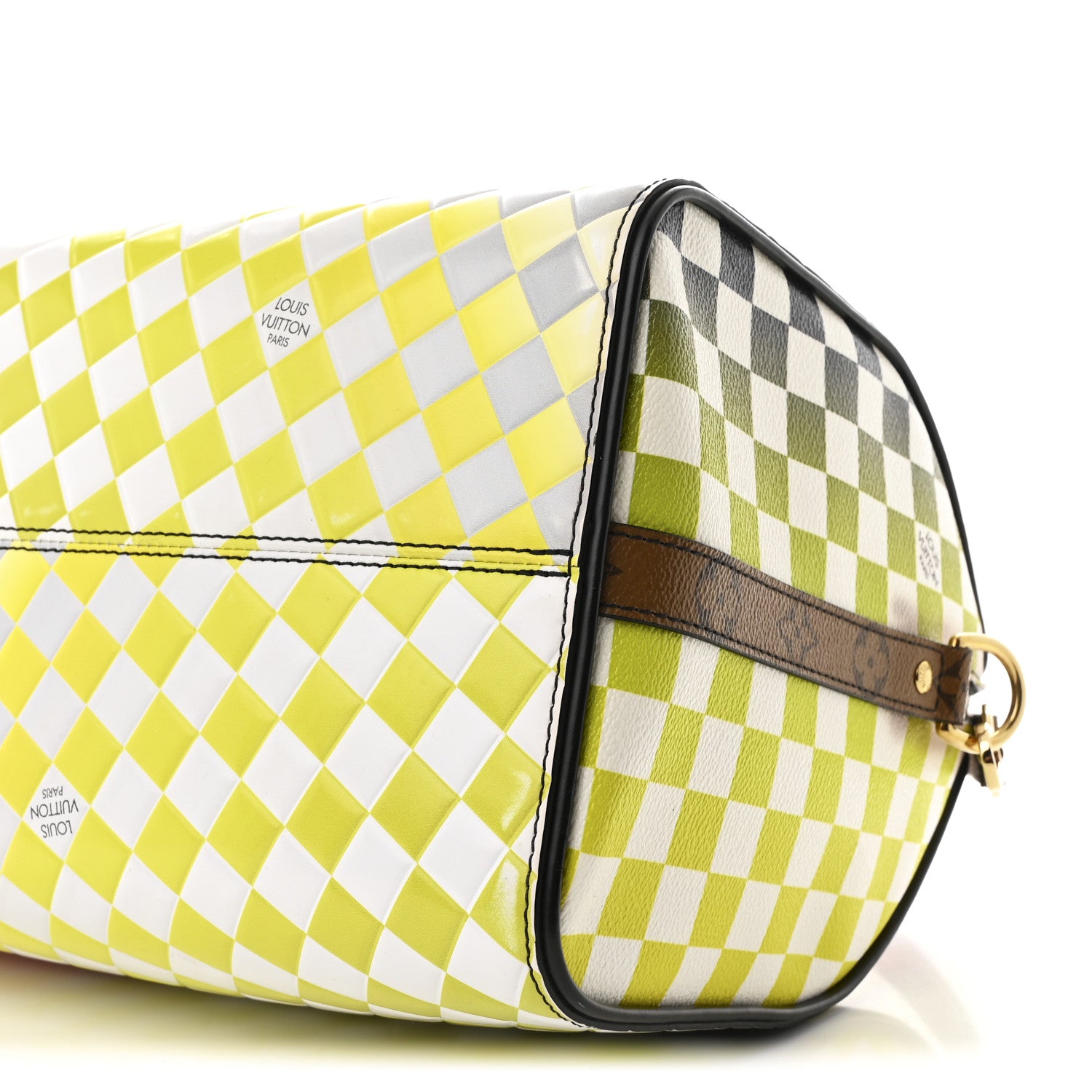 Louis Vuitton Epi Reverse Monogram Damier Race Speedy Bandouliere 30 Black Yellow 9 of 9
