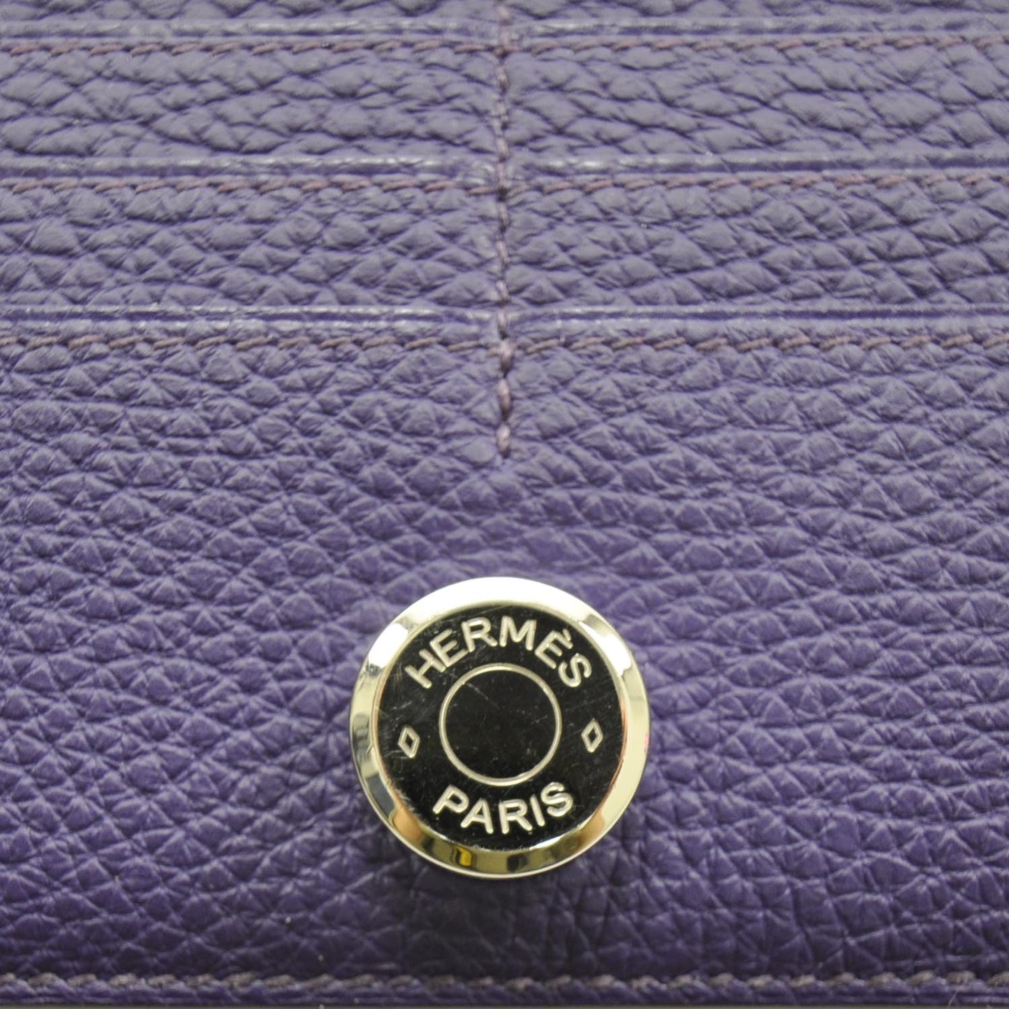 Togo Dogon Compact Wallet Iris Purple