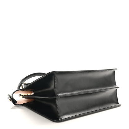 Fendi Vitello King Luxor Shiny Nappa Medium Peekaboo I SEE U East West Satchel Black Light Rose 4 of 9