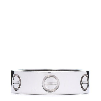 Cartier 18K White Gold 5.5mm LOVE Ring 49 5 1 of 6