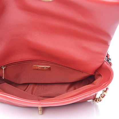 Chanel Goatskin Quilted Large 19 Flap Red 5 of 11