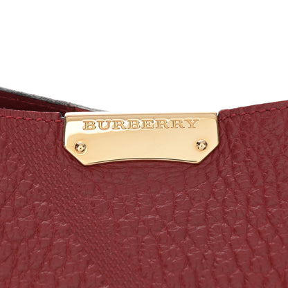 Burberry Signature Grain Calfskin Check Embossed Small Canterbury Tote Red 7 of 14