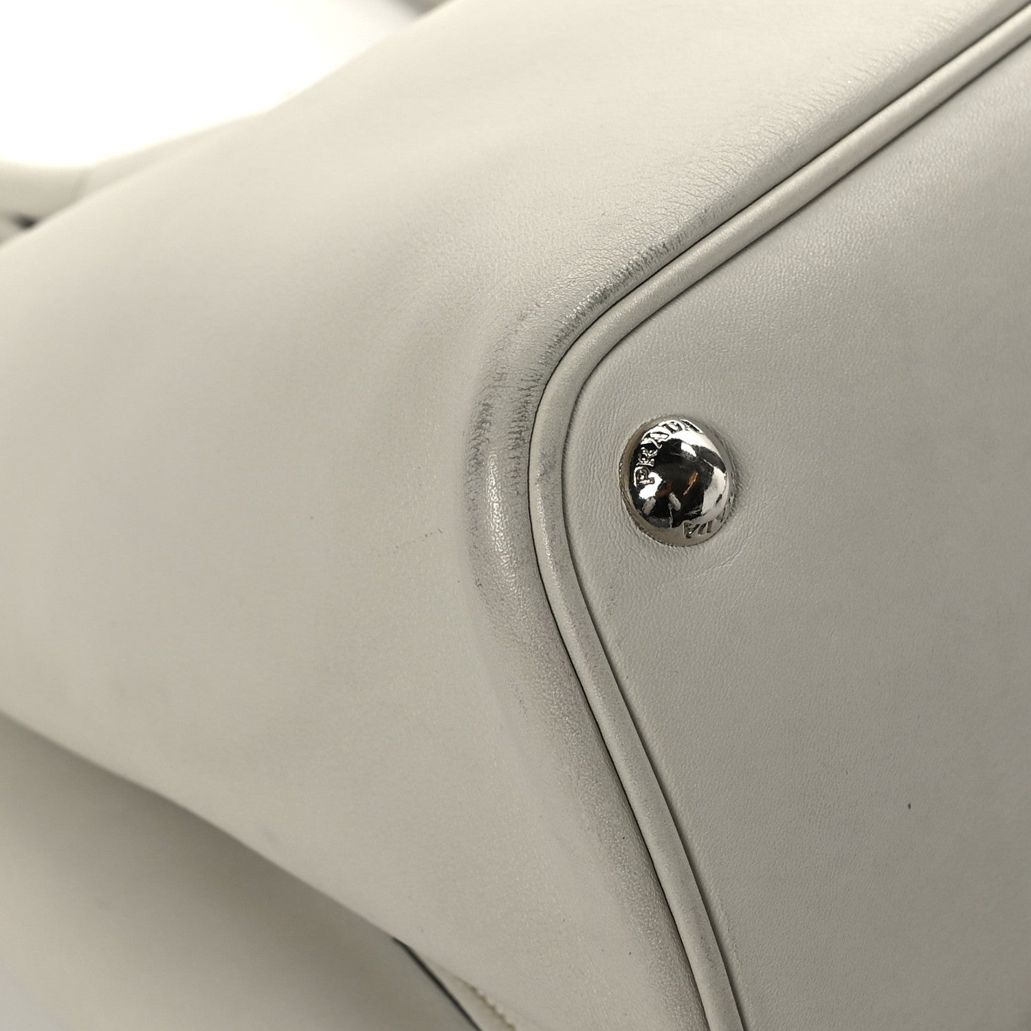 Prada City Calf Large Double Bag Talco 7 of 13