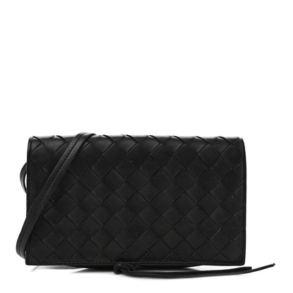 Bottega Veneta Nappa Intrecciato Knot Flap Crossbody Black 1 of 8