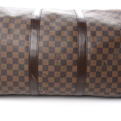 Louis Vuitton Damier Ebene Keepall Bandouliere 55 8 of 14