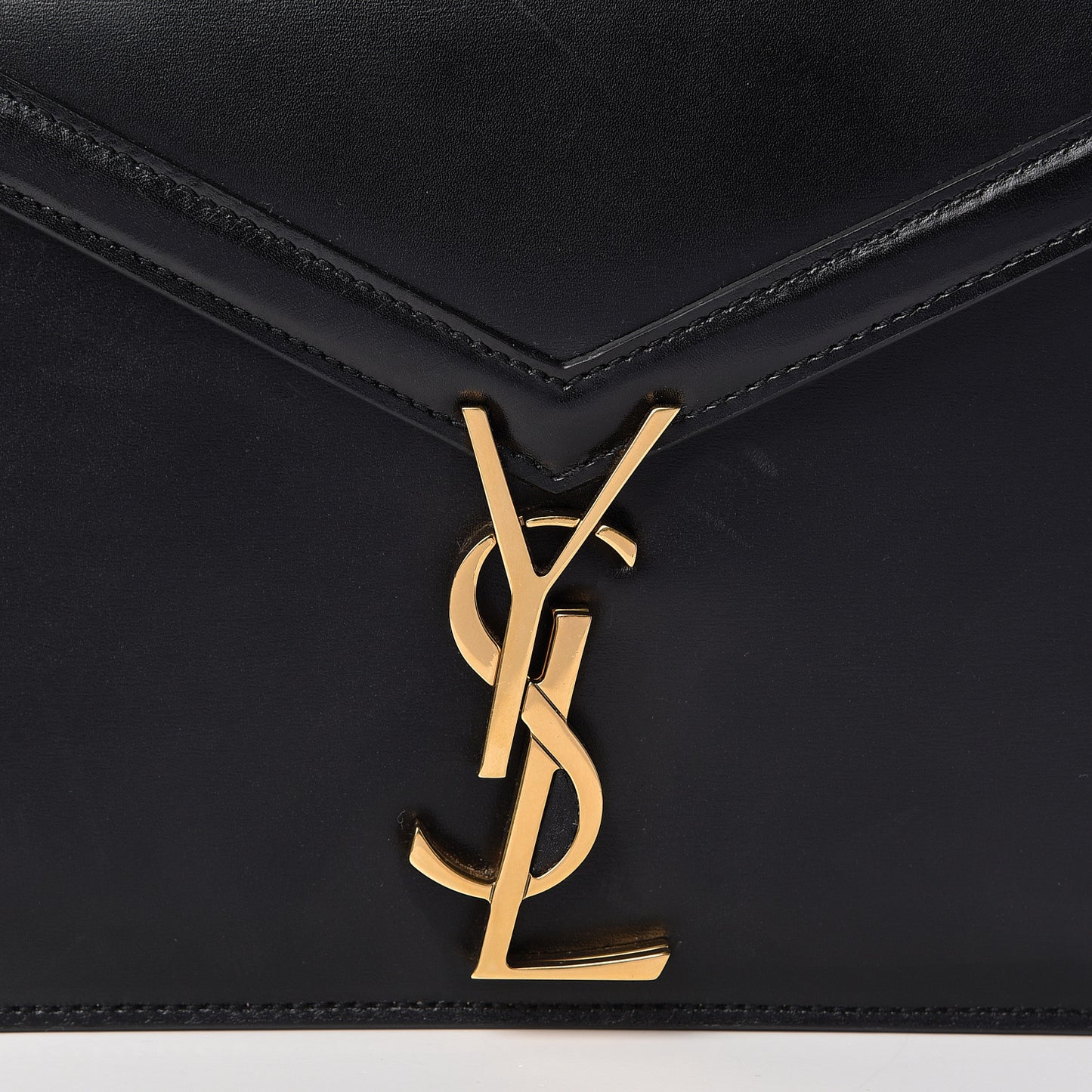 Smooth Calfskin Monogram Cassandra Clasp Bag Black