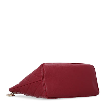 Chanel Caviar Quilted Medallion Tote Bordeaux 4 of 10