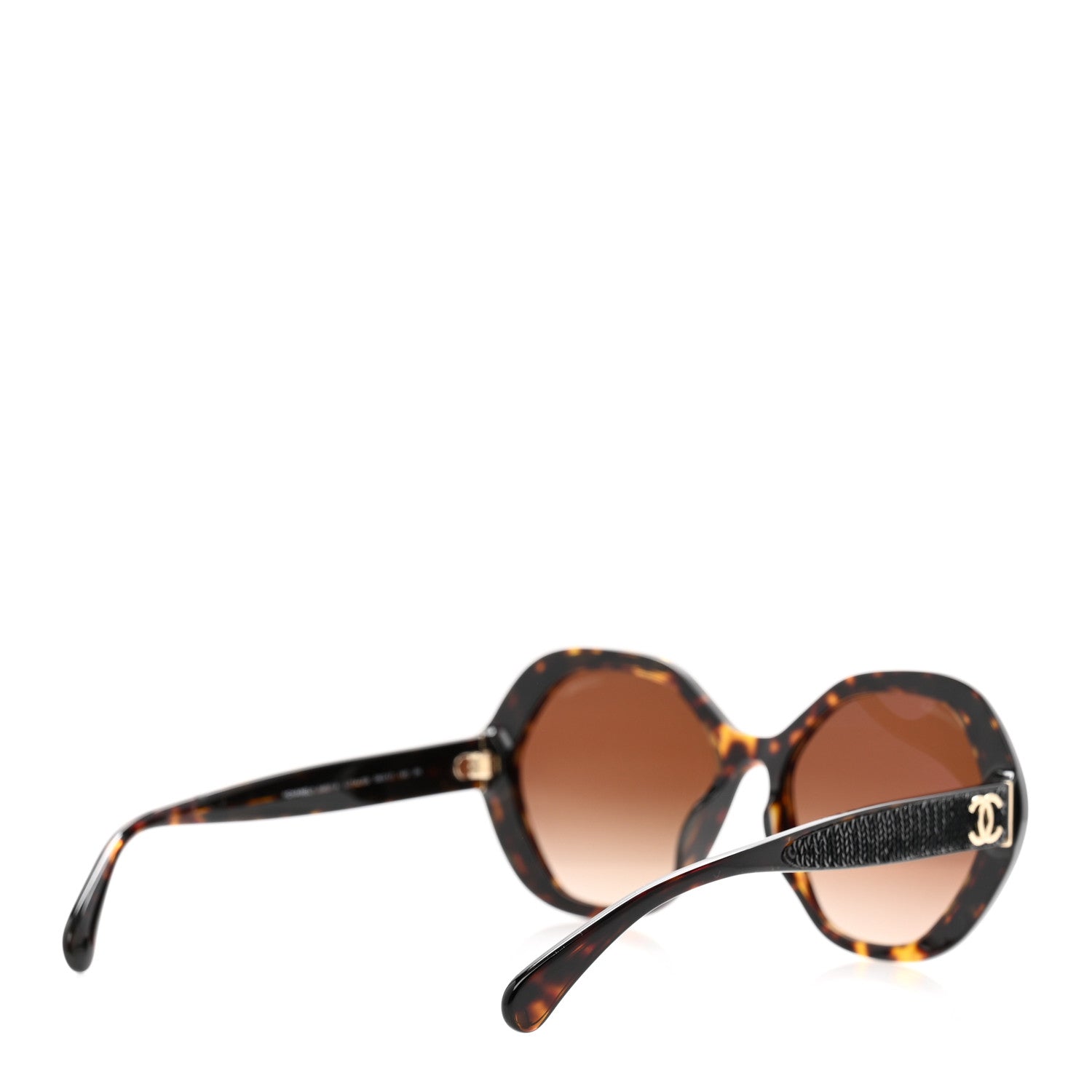 Chanel Acetate Sequin Round Sunglasses 5451-A Dark Tortoise 4 of 9