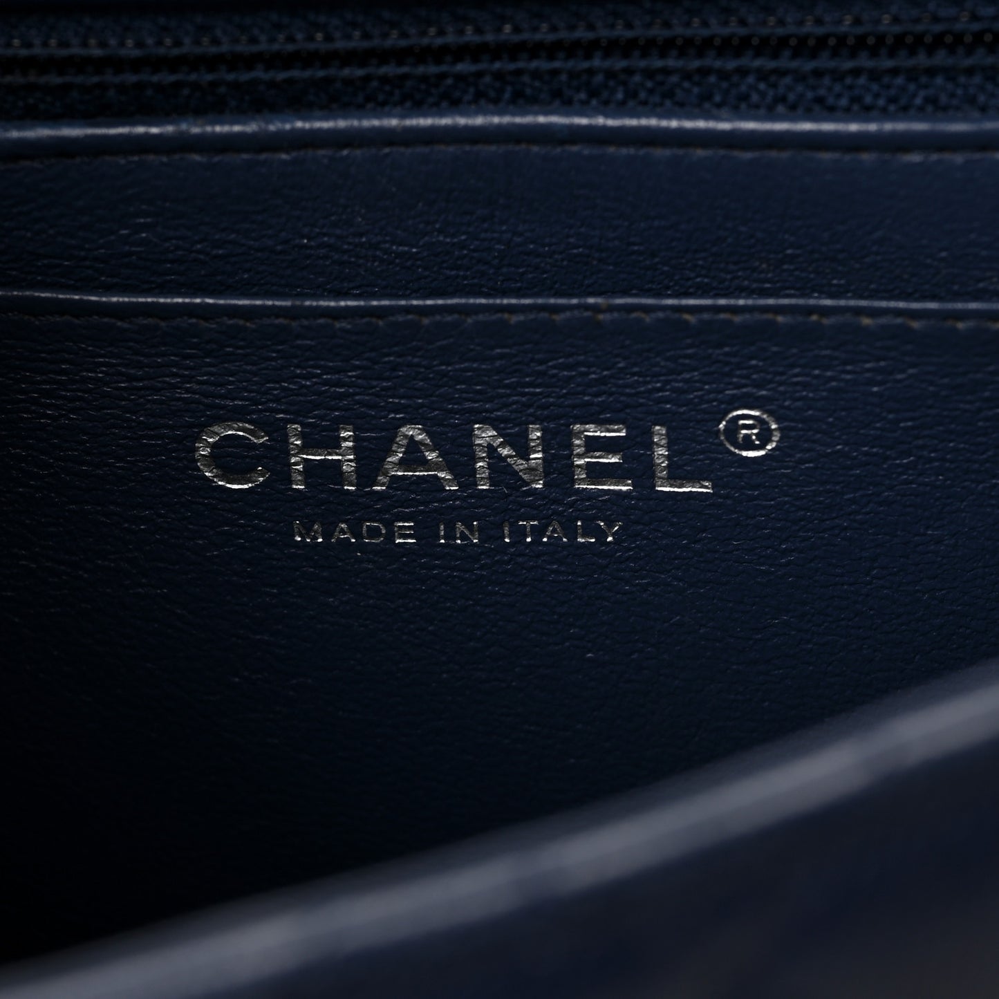 Caviar Quilted Mini Square Flap Navy