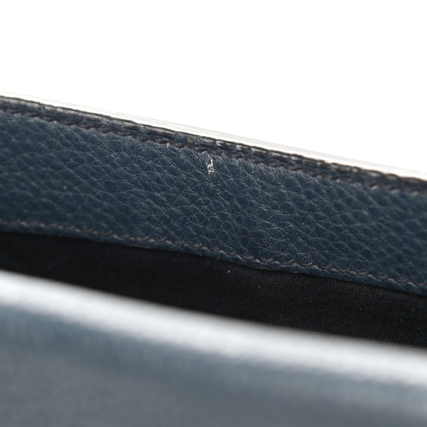 Vitello Phenix Madras Shoulder Bag Oltremare